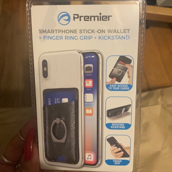 NIB Phone wallet + ring grip + stand! - Picture 3 of 4